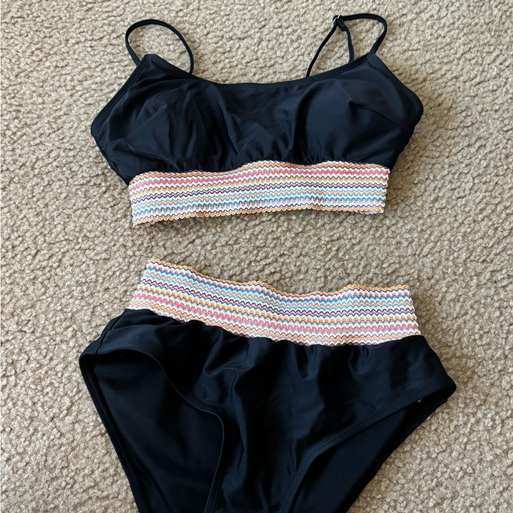 Kids Swim Black Bikini Set